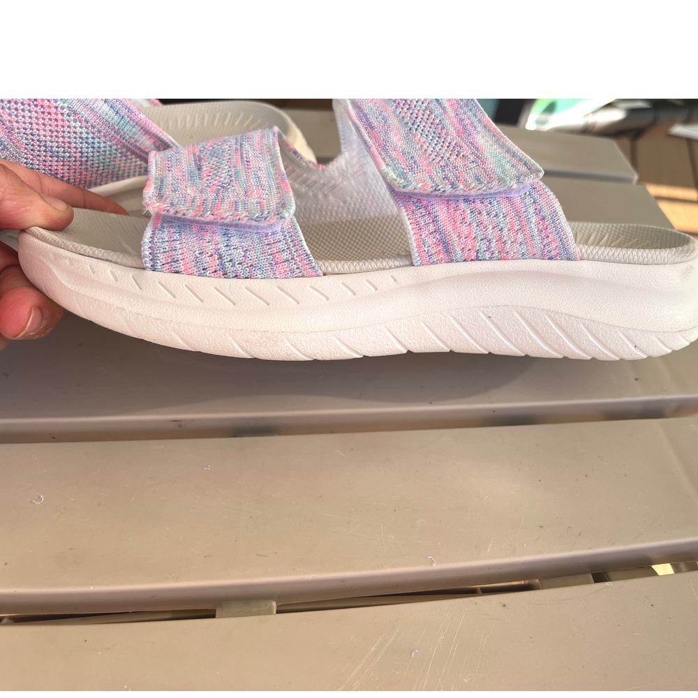 Easy Spirit Women Pink Blue Space Dye Knit Adjustable Slide Sandals Size 6M - Picture 10 of 10